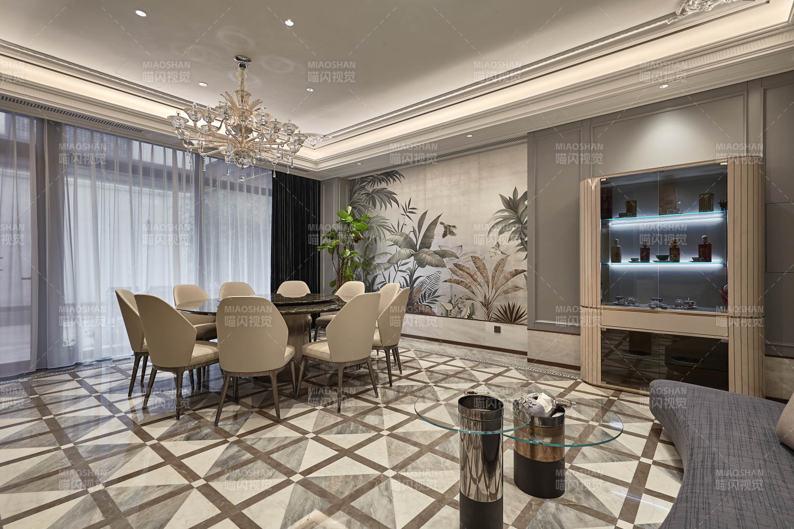 现代简约客厅餐厅图片