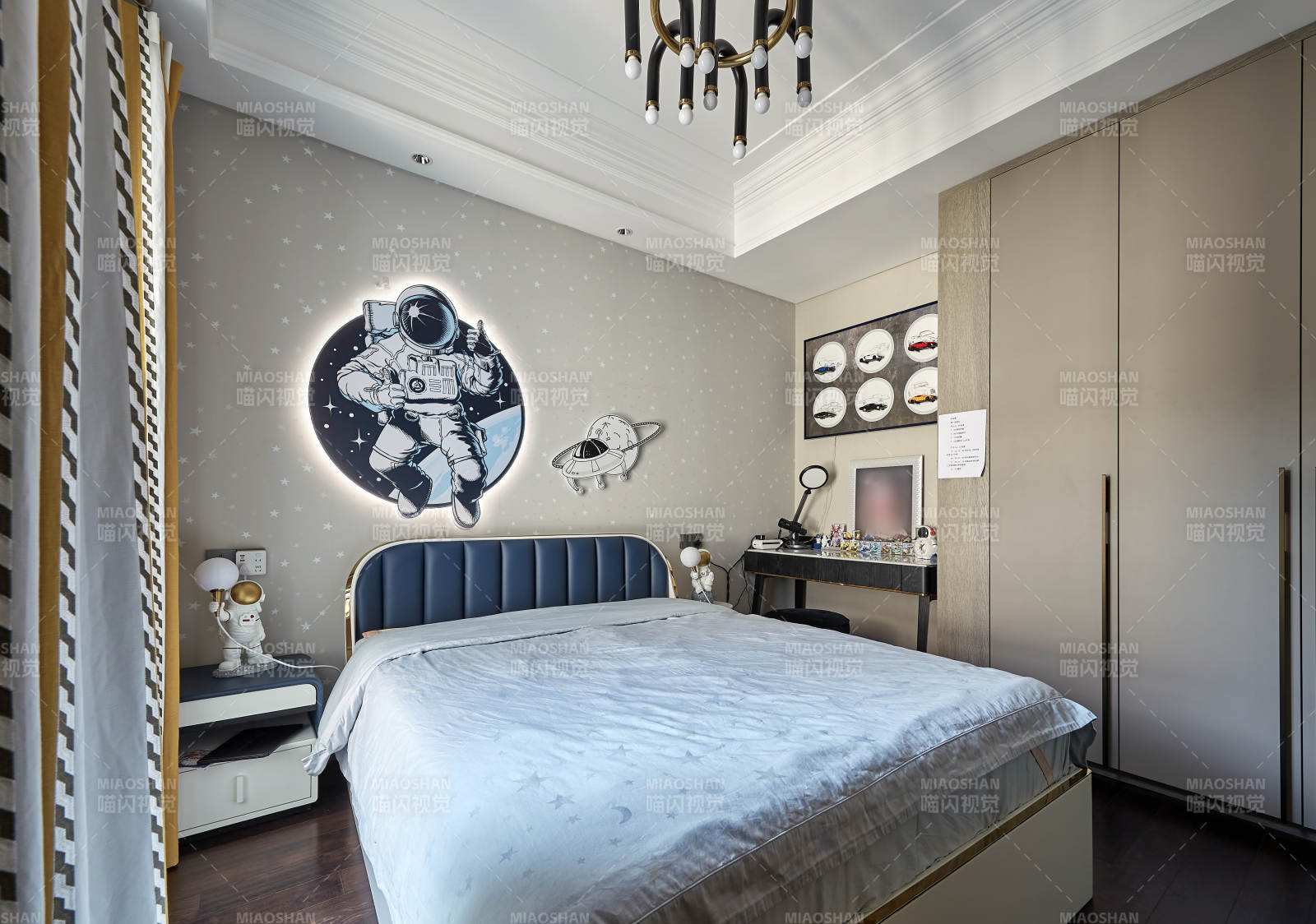 太空主题卧室图片