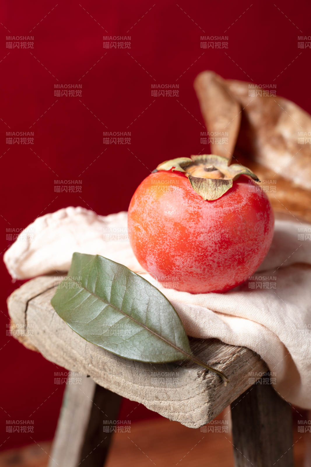 柿子静物图图片