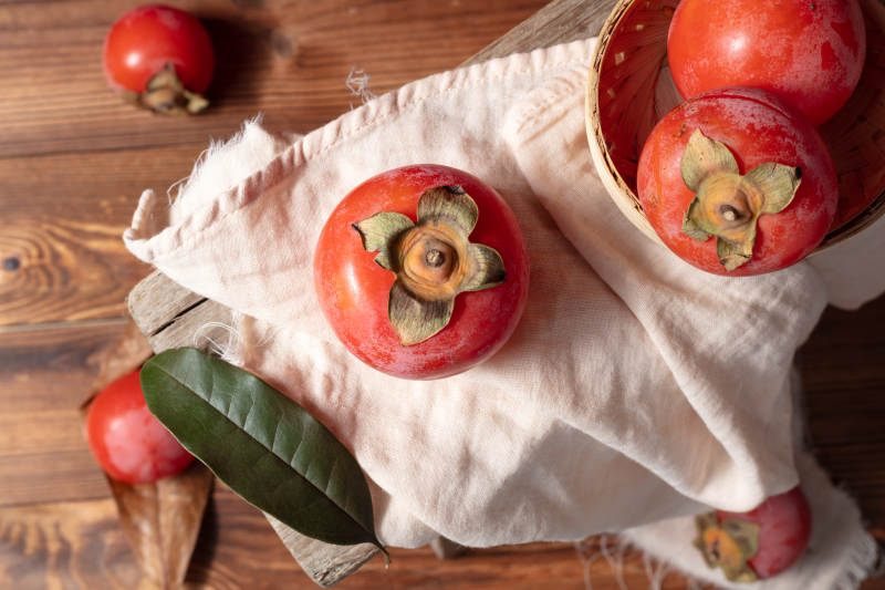 柿子静物图图片