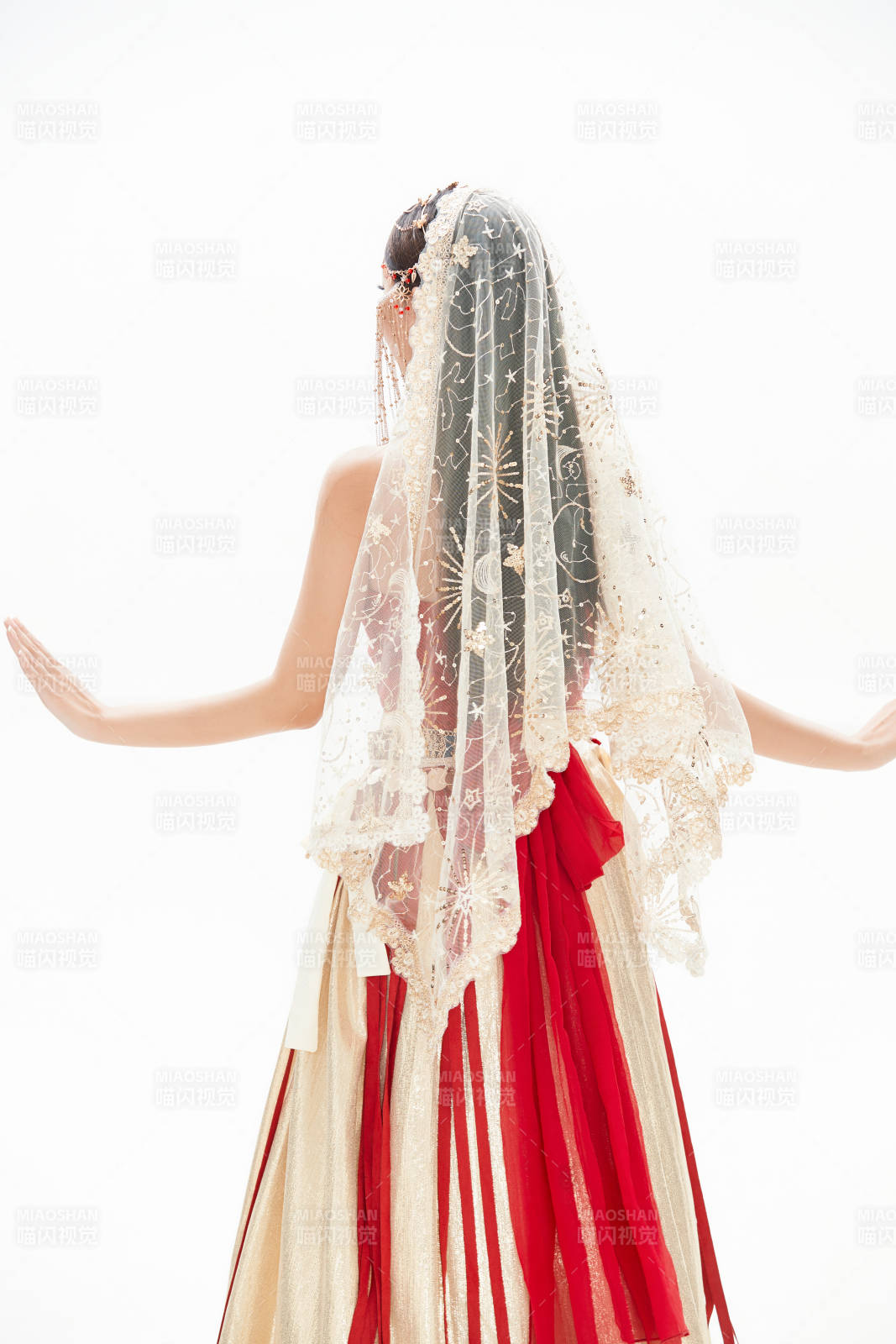 穿着印度传统风格服饰的肚皮舞演员图片