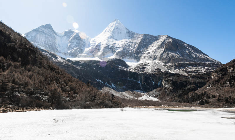 稻城亚丁雪山冰湖美景图片