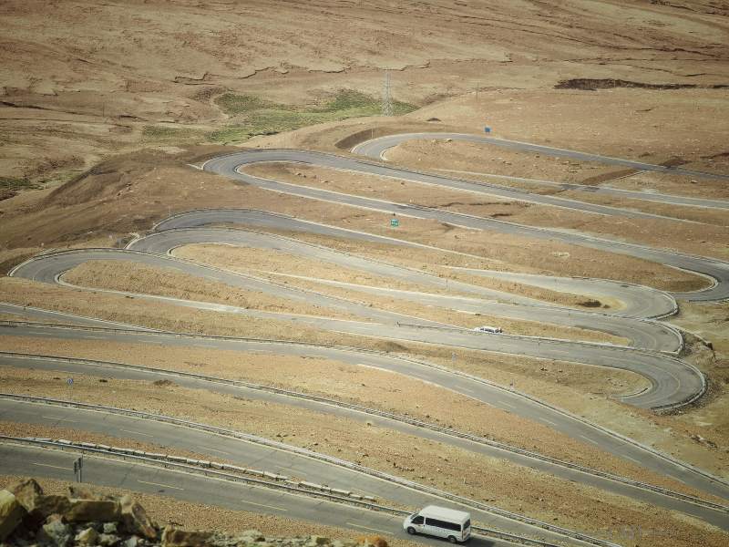 阿里珠峰大本营的盘山路图片