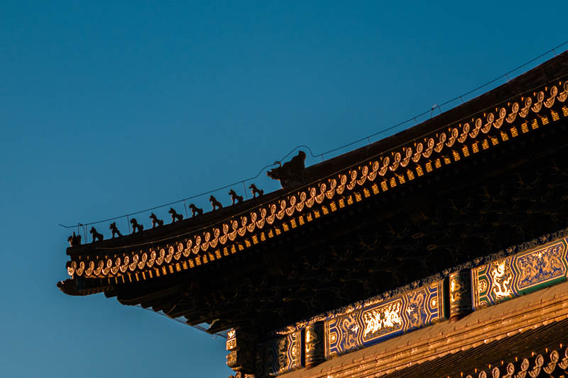 北京寿皇殿屋檐图片