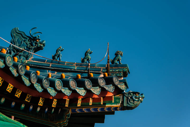 北京古建筑屋檐图片