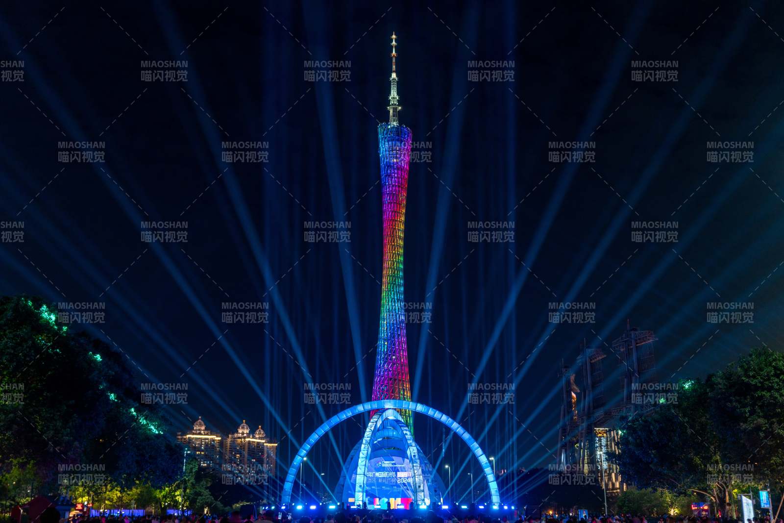 广州国际灯光节广州塔夜景灯光秀图片