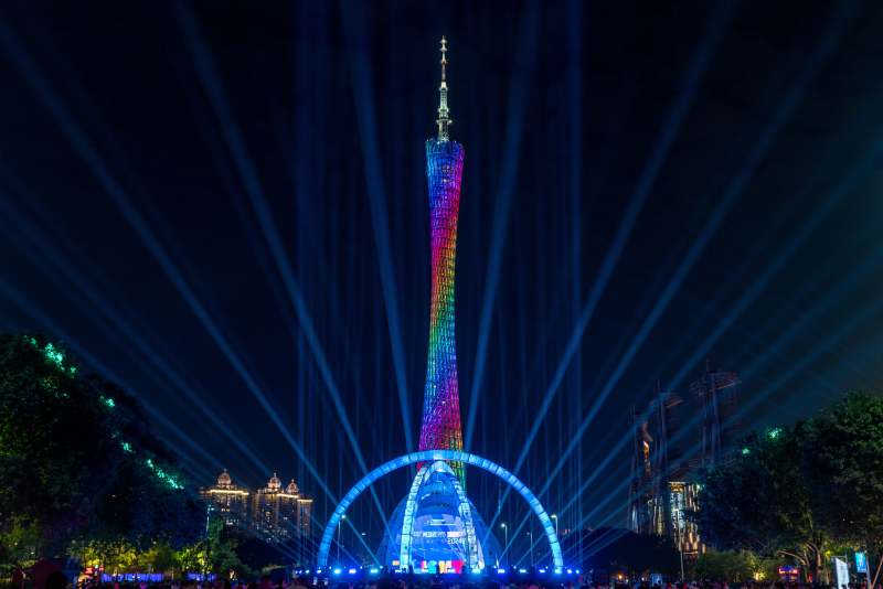 广州国际灯光节广州塔夜景灯光秀图片