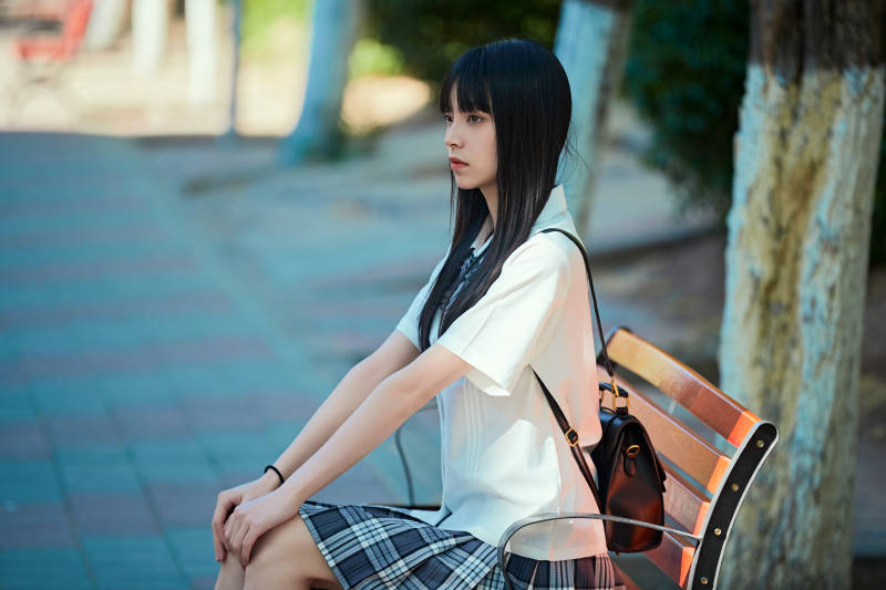 穿着日系JK制服的亚洲少女图片