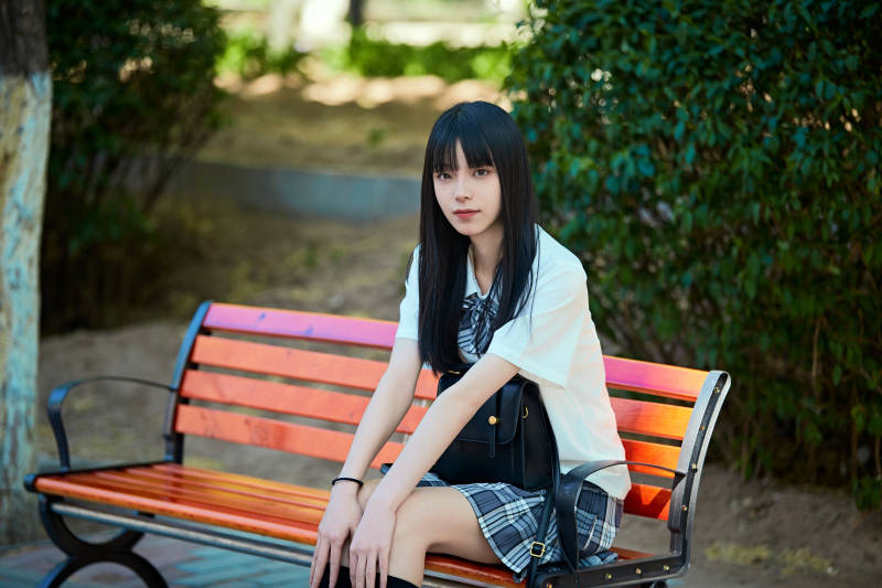 穿着日系JK制服的亚洲少女图片