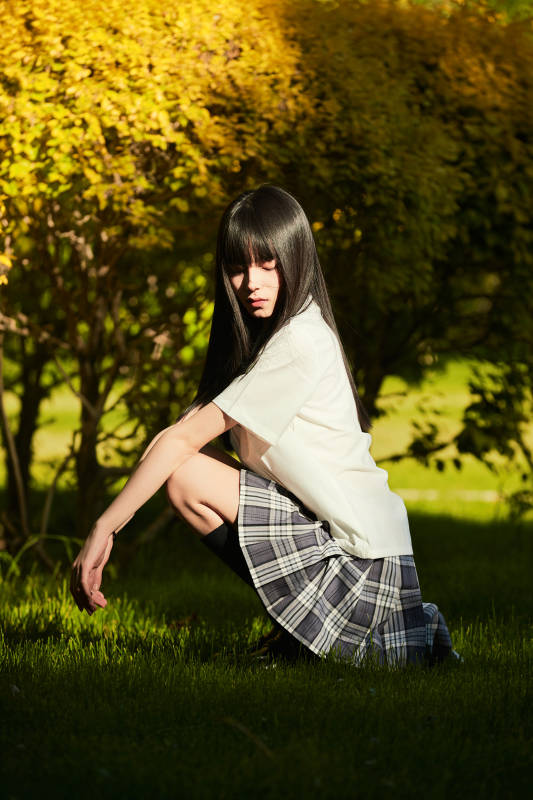 穿着日系JK制服的亚洲少女图片