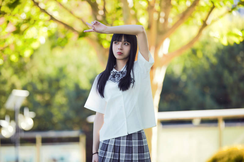 穿着日系JK制服的亚洲少女图片