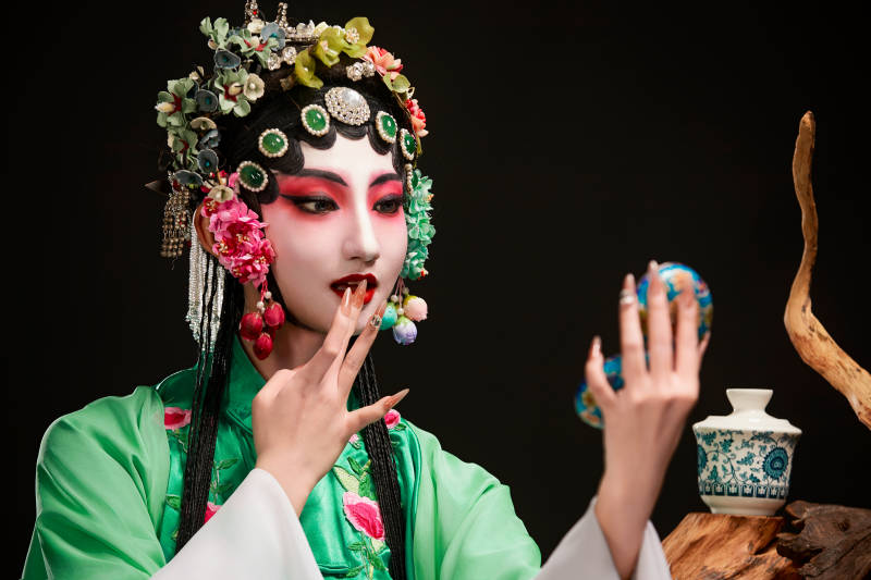 国粹戏曲京剧昆曲青衣旦角形象的中国少女图片