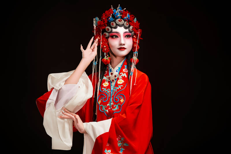 国粹戏曲京剧昆曲青衣旦角形象的中国少女图片