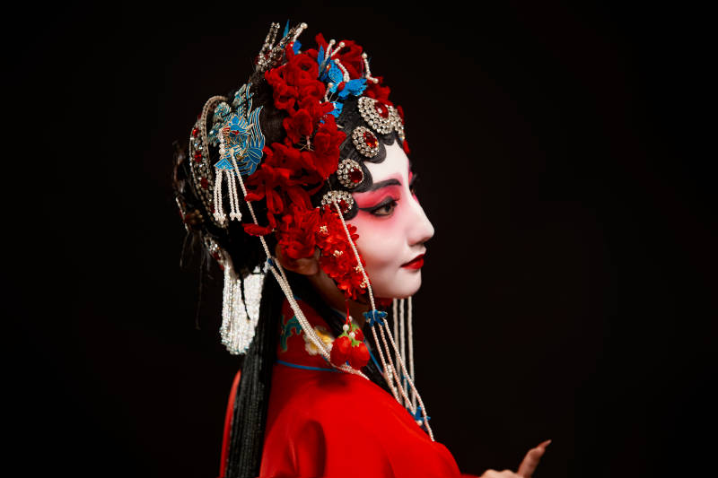 国粹戏曲京剧昆曲青衣旦角形象的中国少女图片