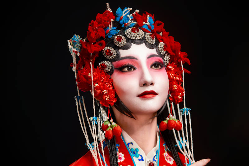 国粹戏曲京剧昆曲青衣旦角形象的中国少女图片