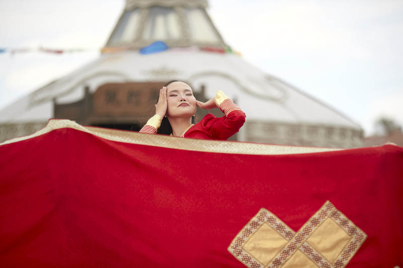 草原上的传统蒙古族婚礼仪式图片