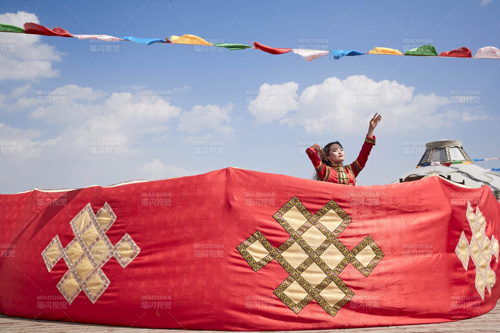 草原上的传统蒙古族婚礼仪式图片