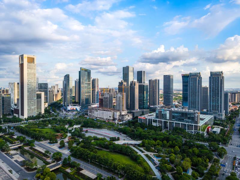 佛山新城天际线美景图片