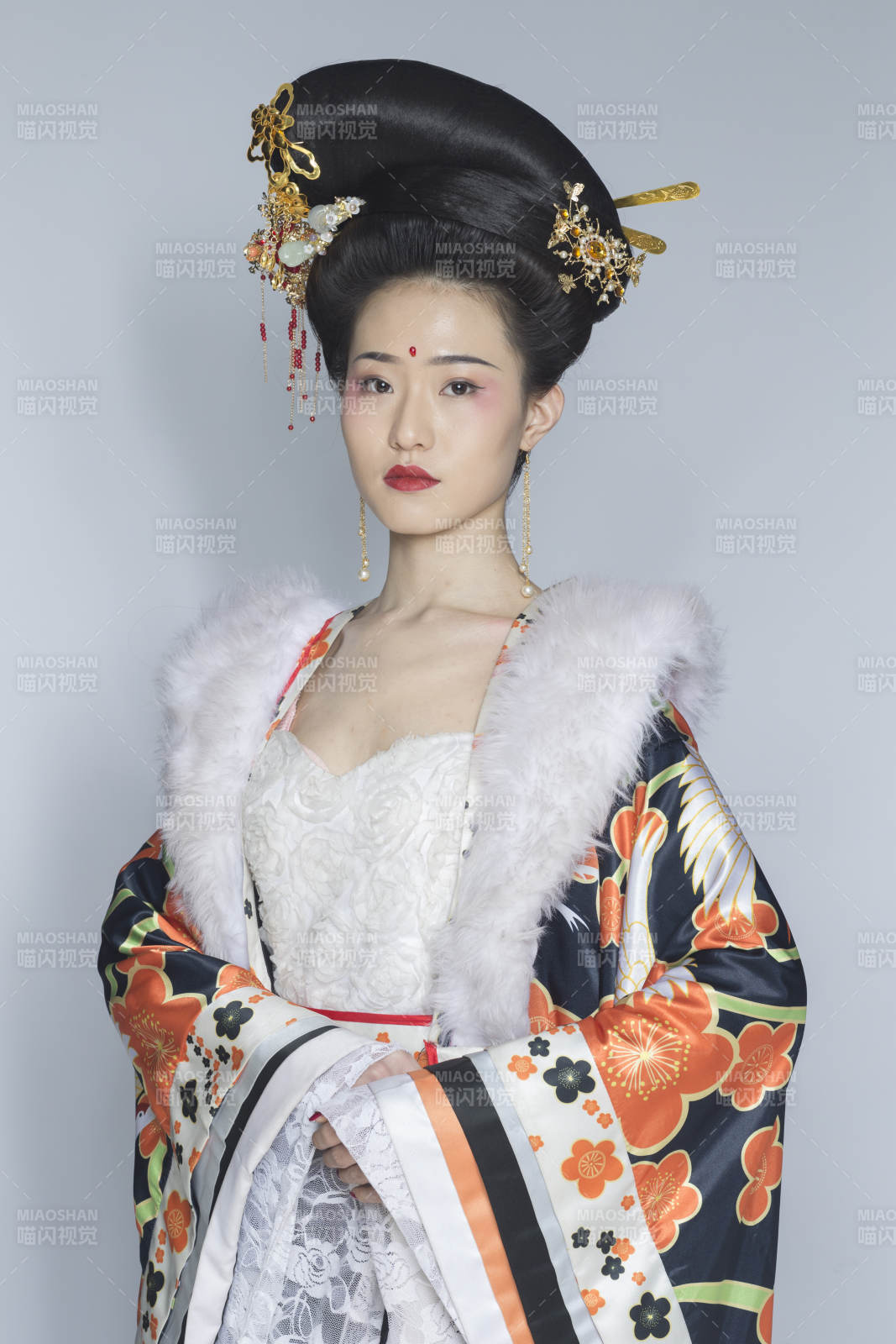 大唐风韵古装造型人像棚拍唐朝人像图片