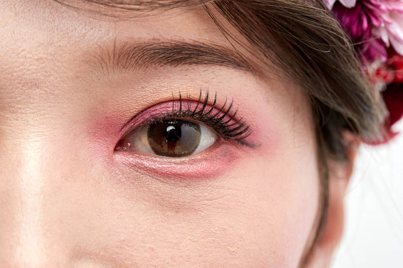 美丽的女孩眼睛局部特写细节图片