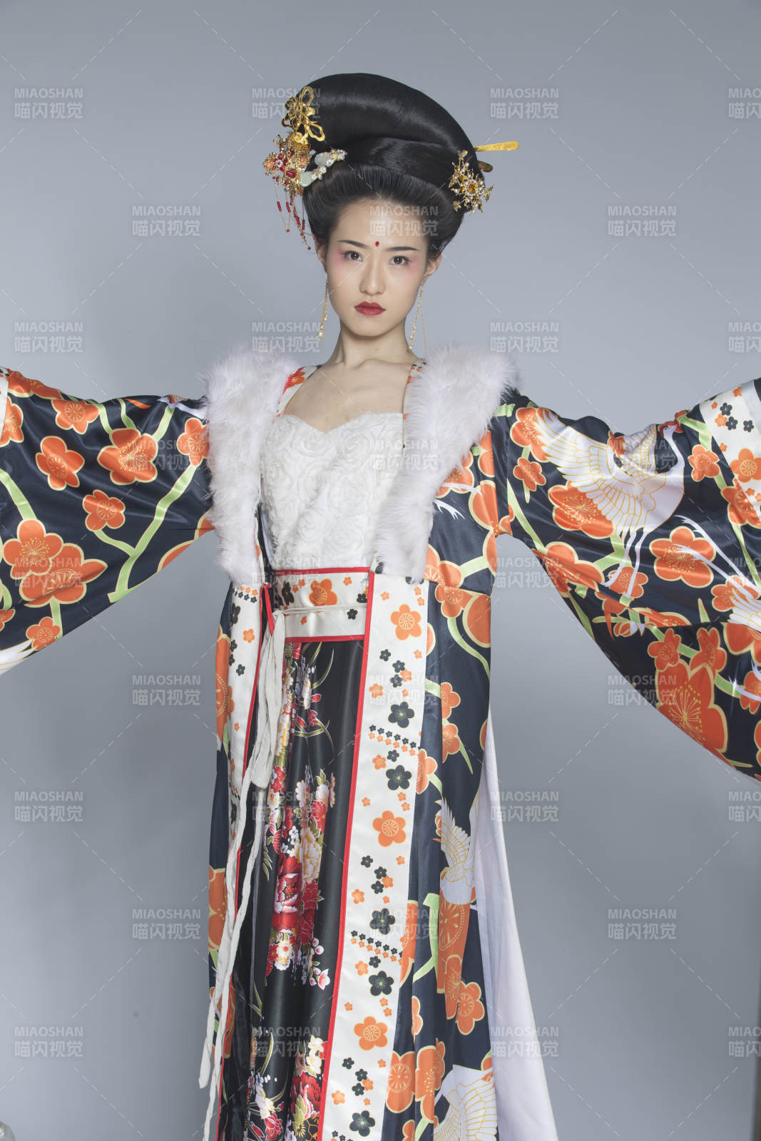 大唐风韵古装造型人像棚拍唐朝人像图片