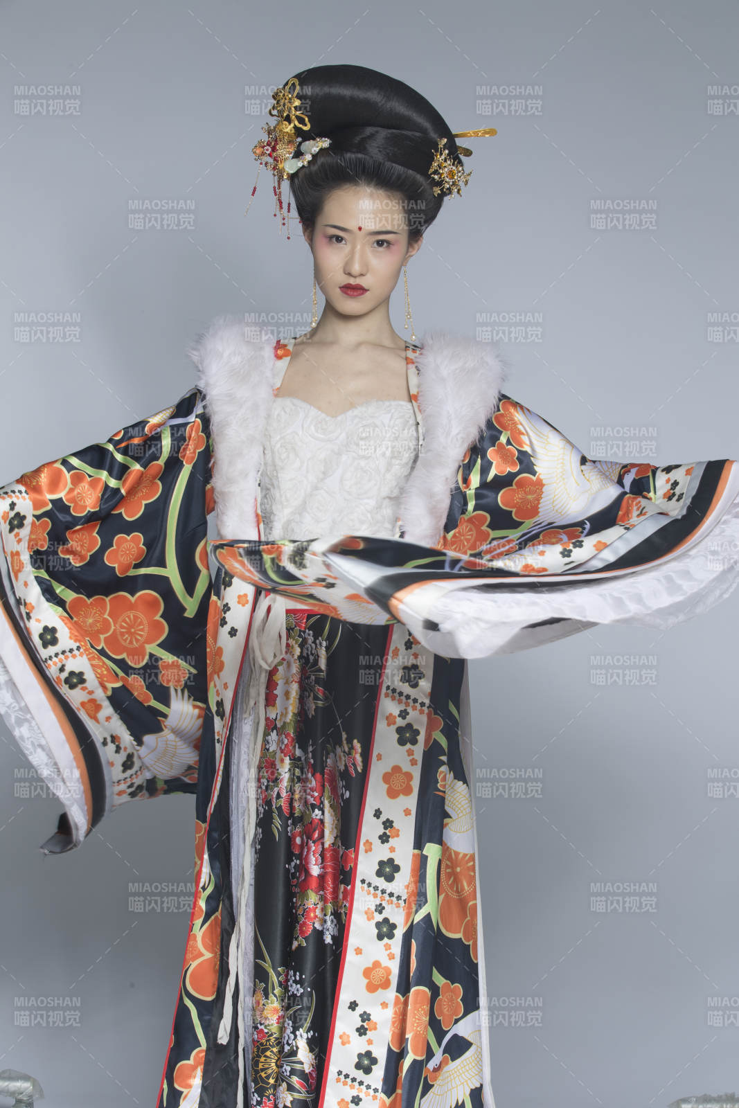 大唐风韵古装造型人像棚拍唐朝人像图片