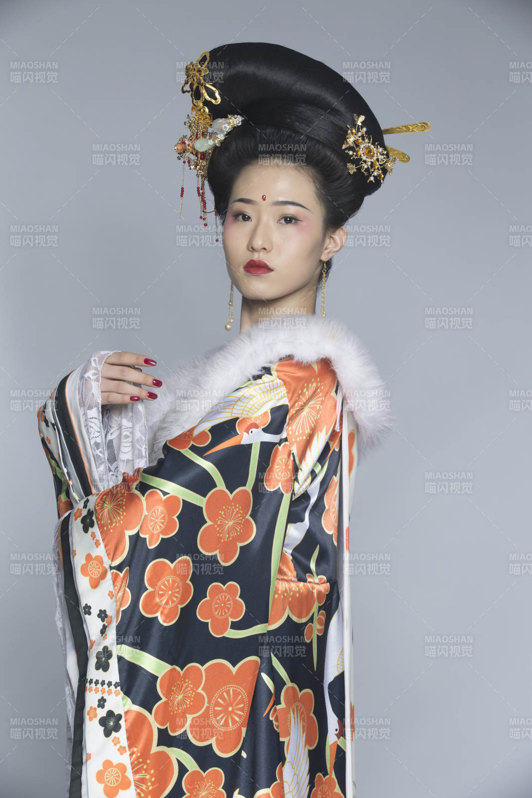 大唐风韵古装造型人像棚拍唐朝人像图片