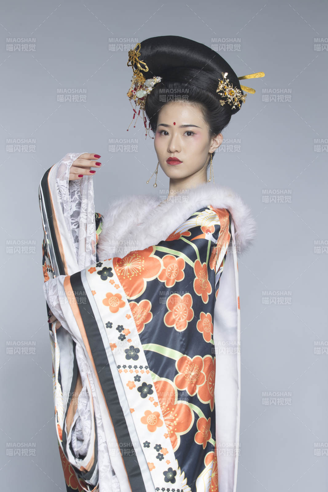 大唐风韵古装造型人像棚拍唐朝人像图片