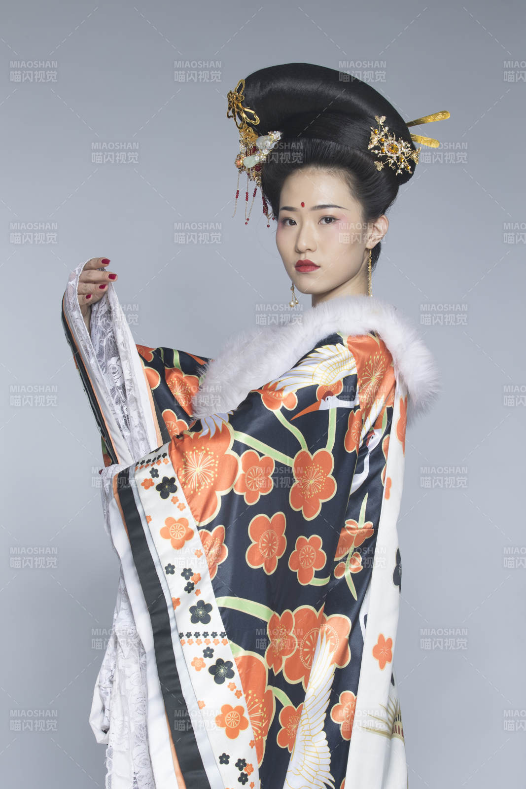 大唐风韵古装造型人像棚拍唐朝人像图片