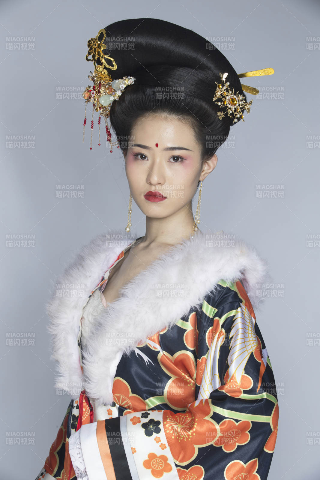 大唐风韵古装造型人像棚拍唐朝人像图片