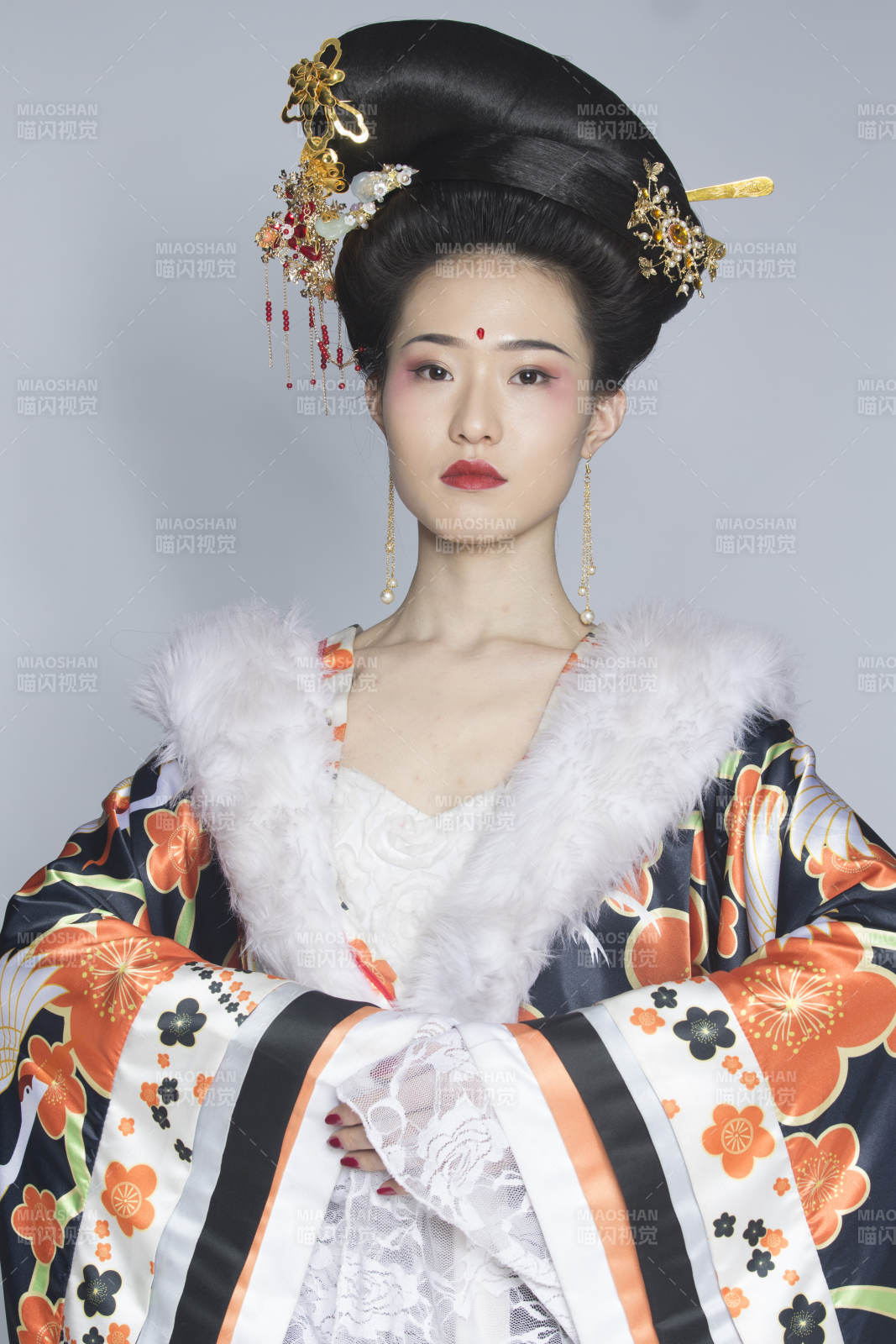 大唐风韵古装造型人像棚拍唐朝人像图片