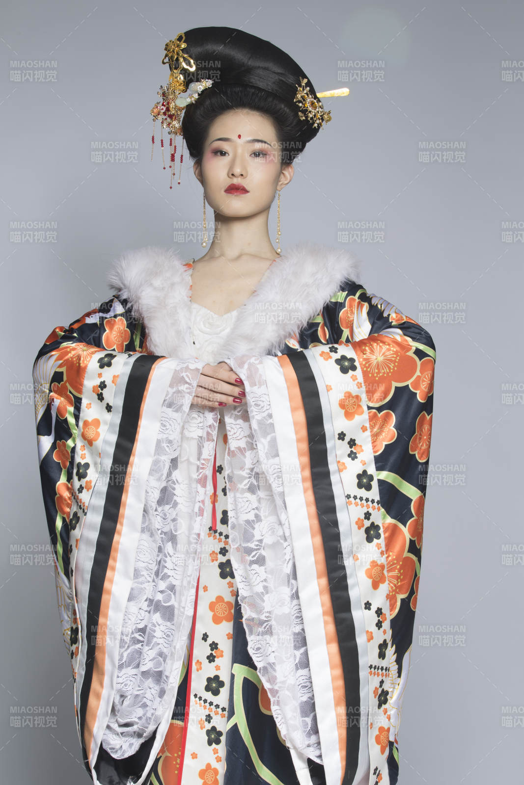 大唐风韵古装造型人像棚拍唐朝人像图片