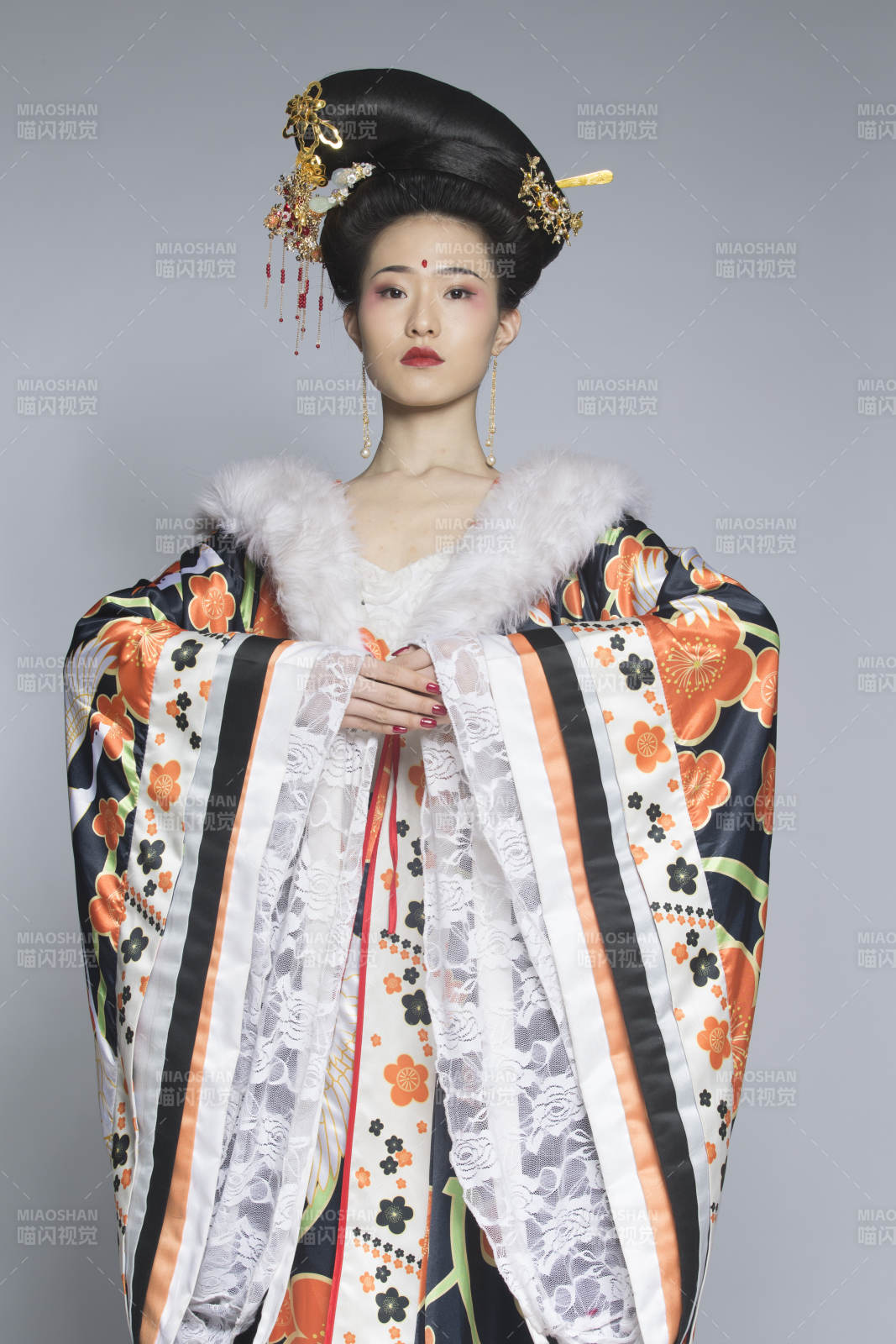 大唐风韵古装造型人像棚拍唐朝人像图片