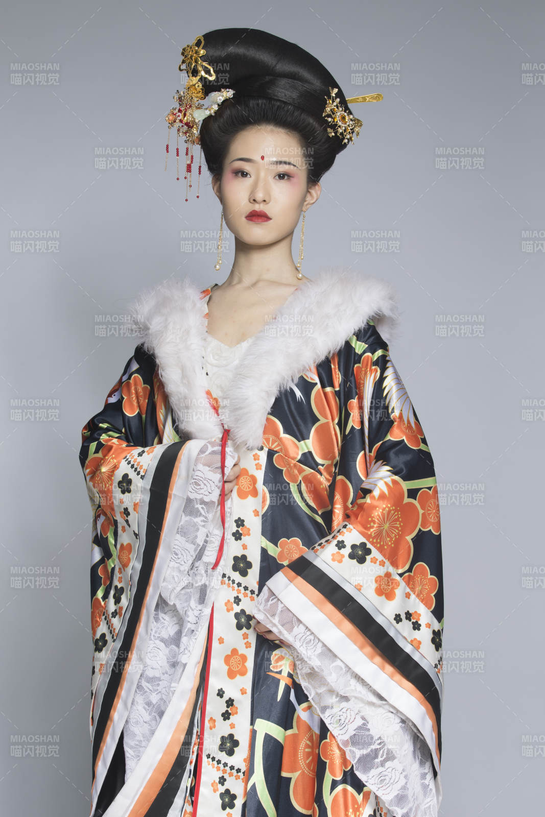 大唐风韵古装造型人像棚拍唐朝人像图片