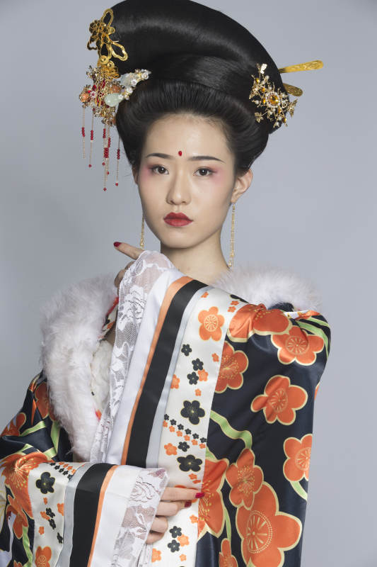 大唐风韵古装造型人像棚拍唐朝人像图片