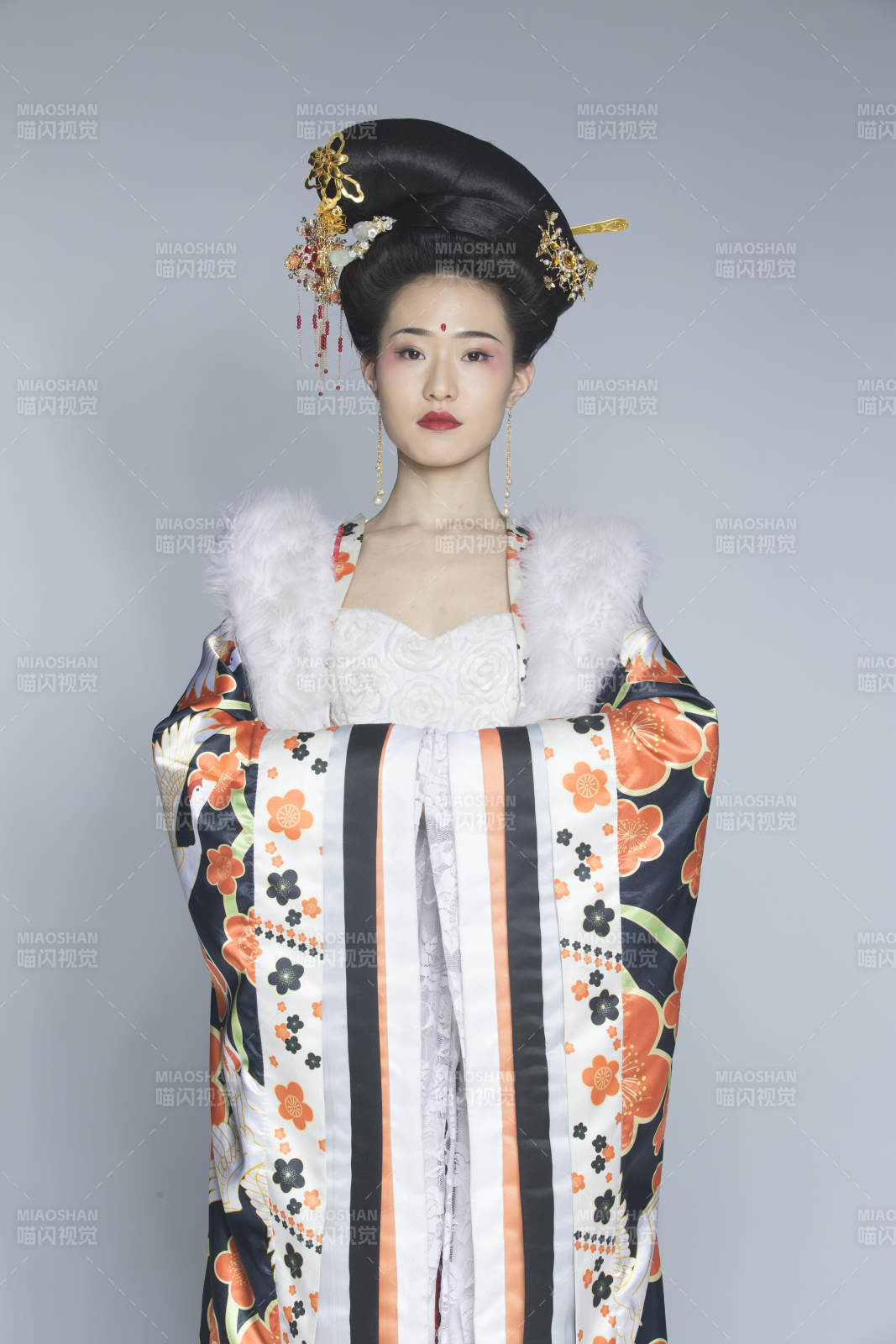 大唐风韵古装造型人像棚拍唐朝人像图片