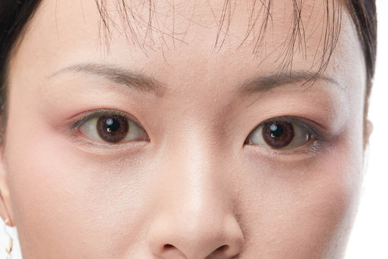 美丽的女孩眼睛局部特写细节图片