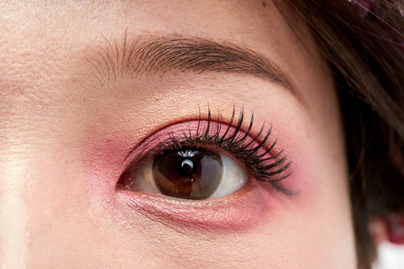 美丽的女孩眼睛局部特写细节图片