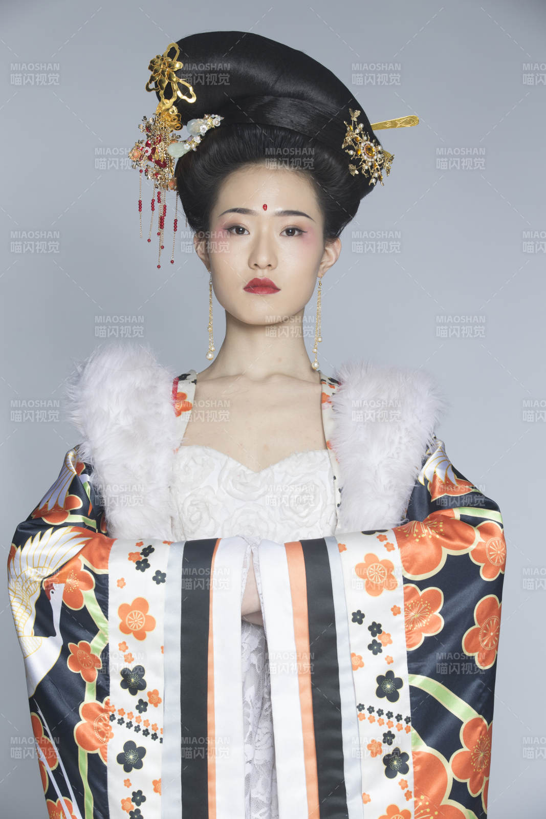 大唐风韵古装造型人像棚拍唐朝人像图片