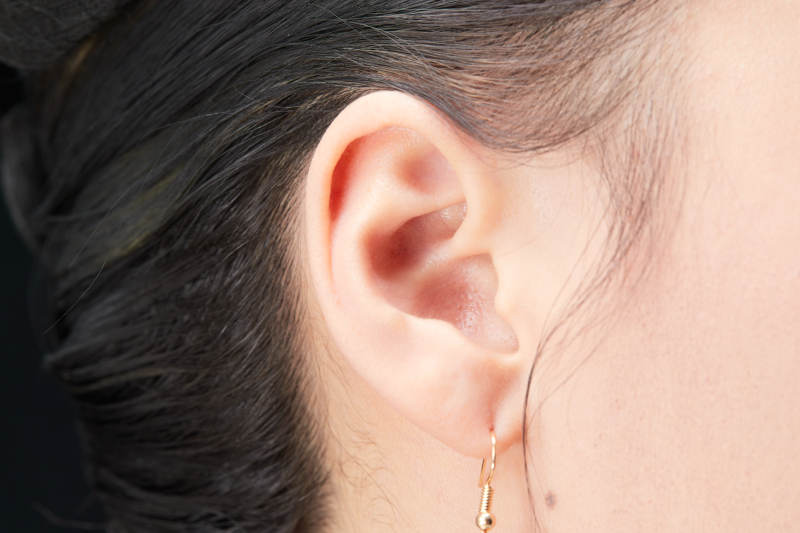 美丽的女孩面部局部特写细节图片