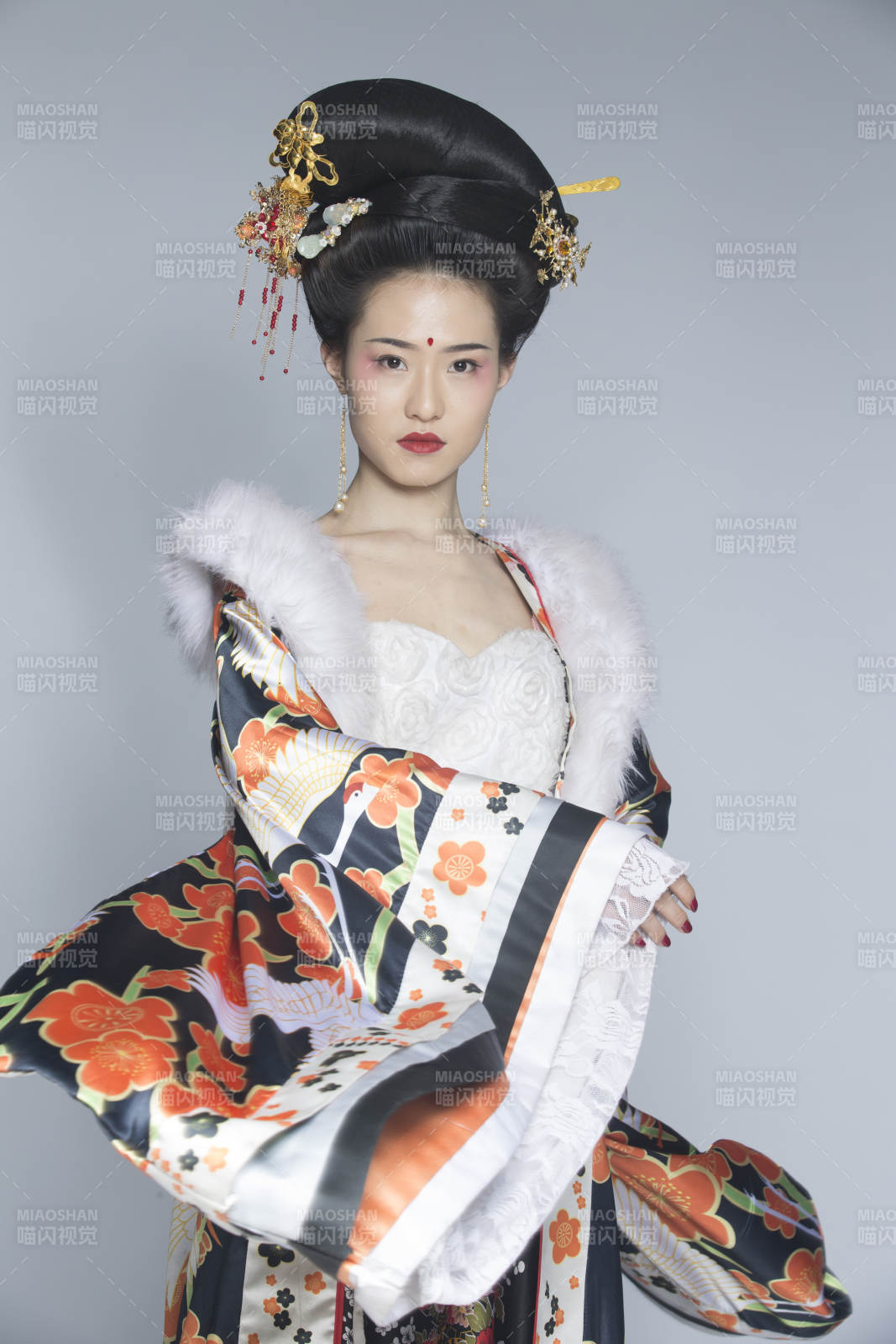 大唐风韵古装造型人像棚拍唐朝人像图片