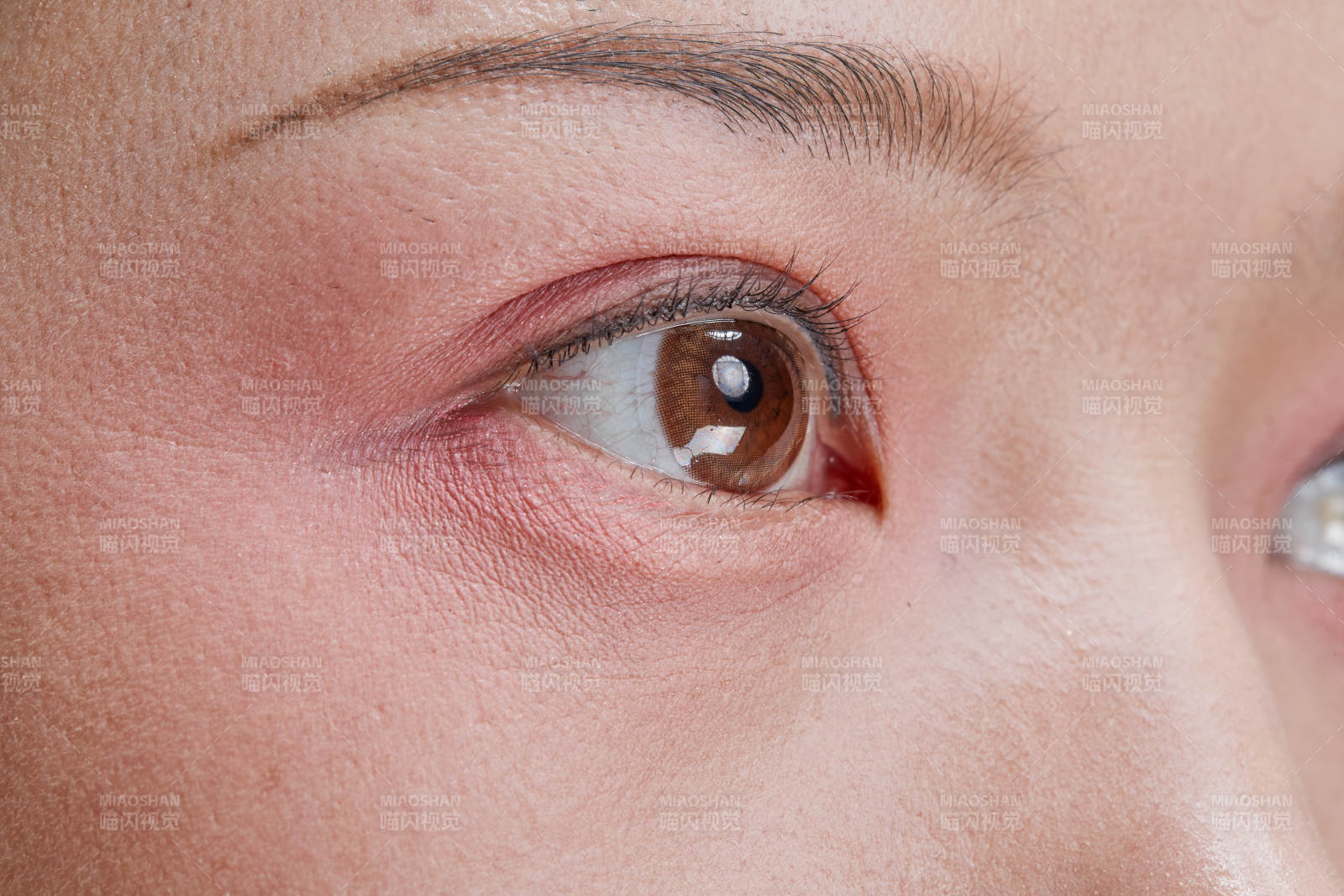 美丽的女孩眼睛局部特写细节图片