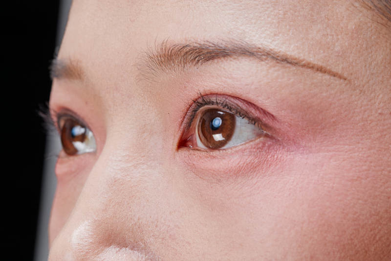 美丽的女孩眼睛局部特写细节图片