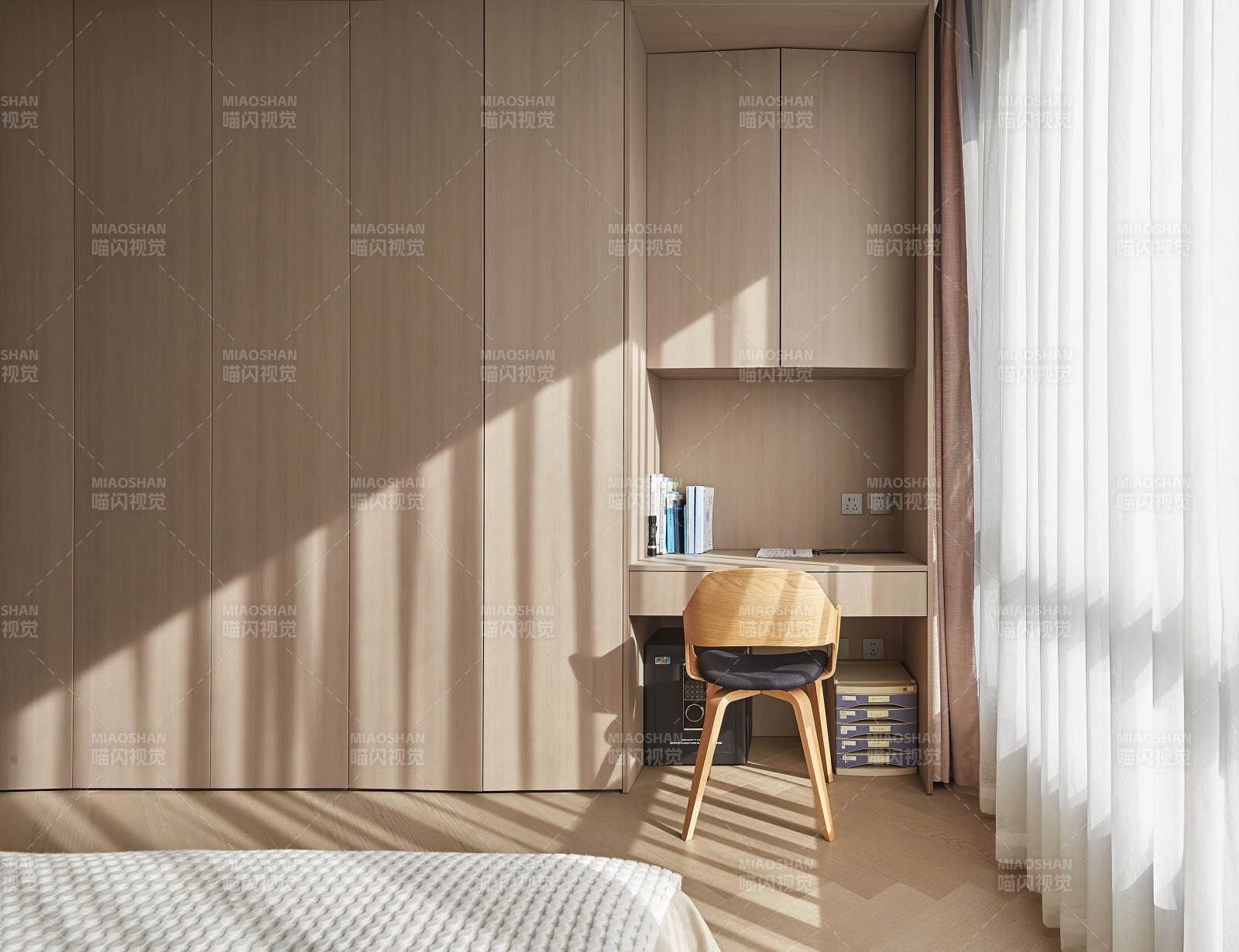 简约卧室一角图片