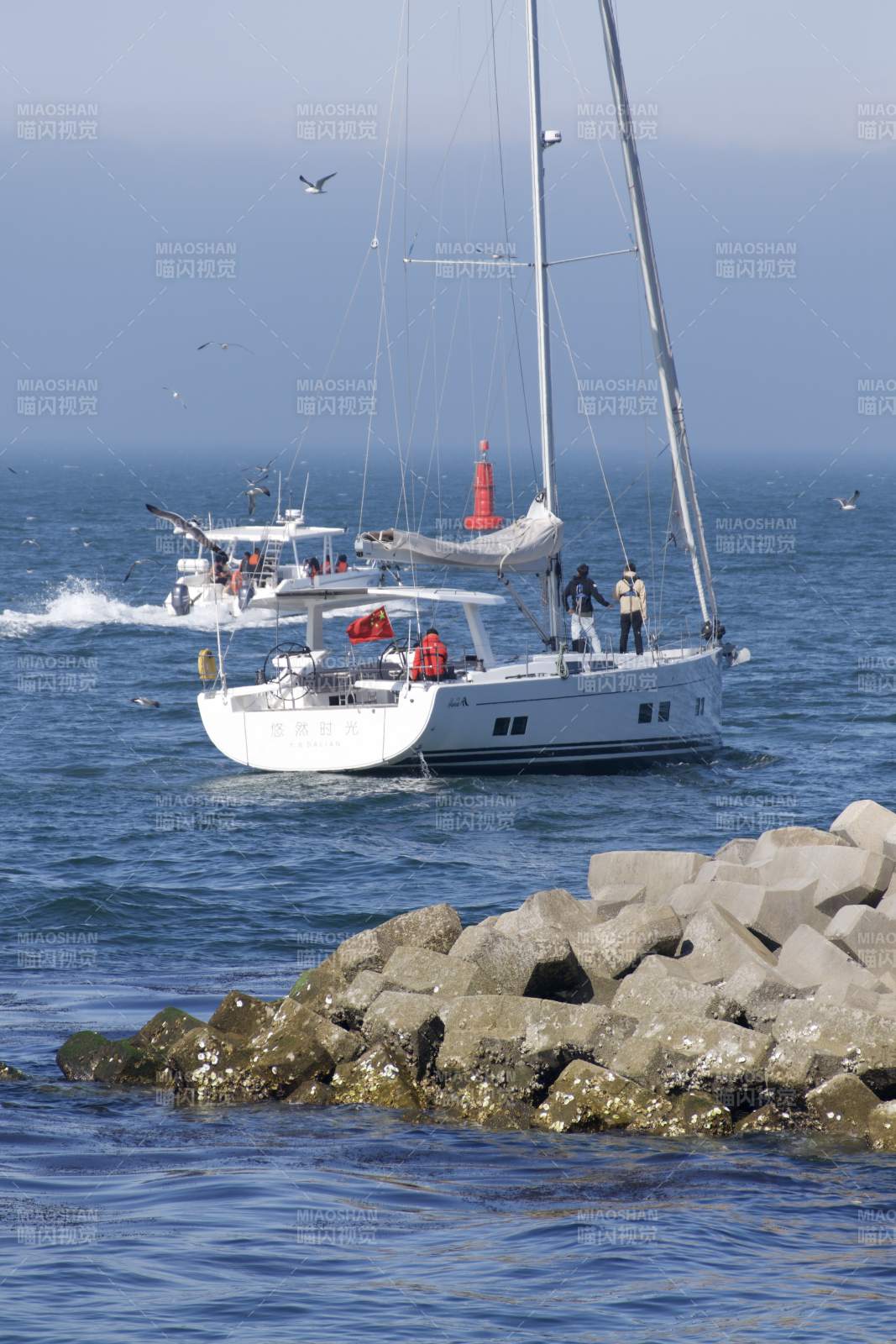 帆船出海航行图片