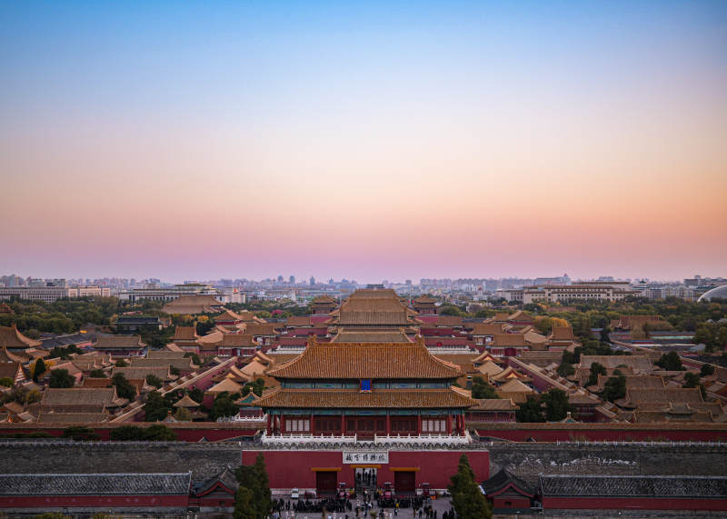 故宫晨曦美景图片