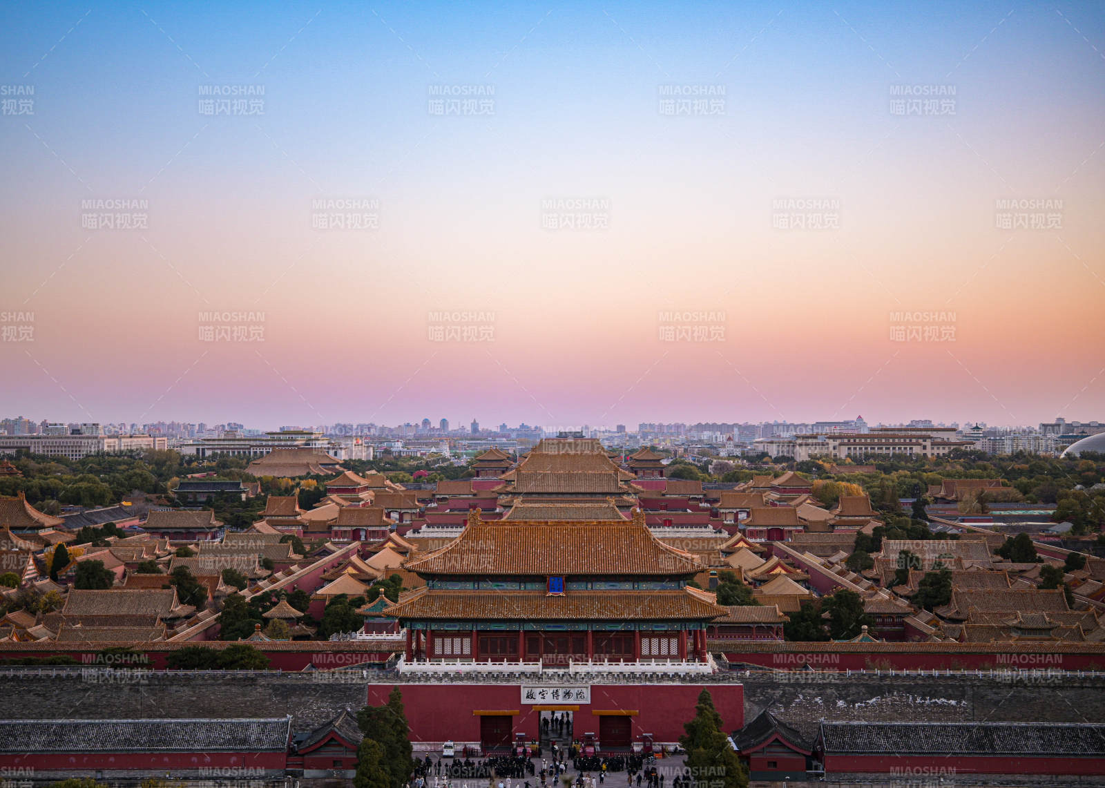 故宫晨曦美景图片