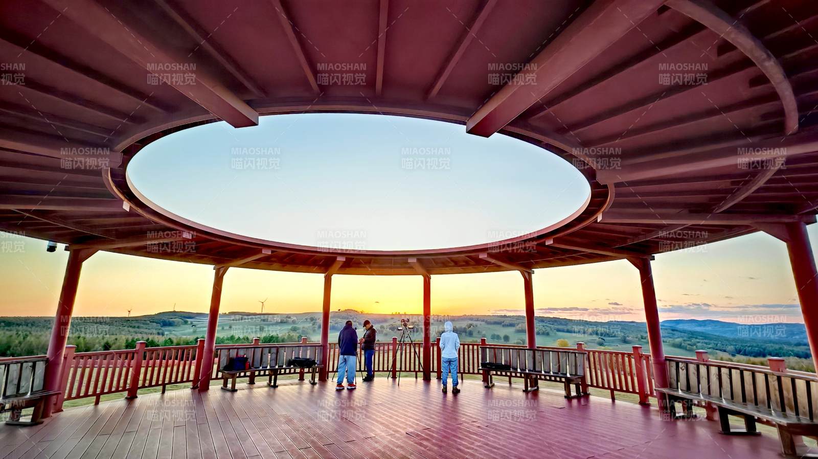 御道口观景台夕阳美景图片