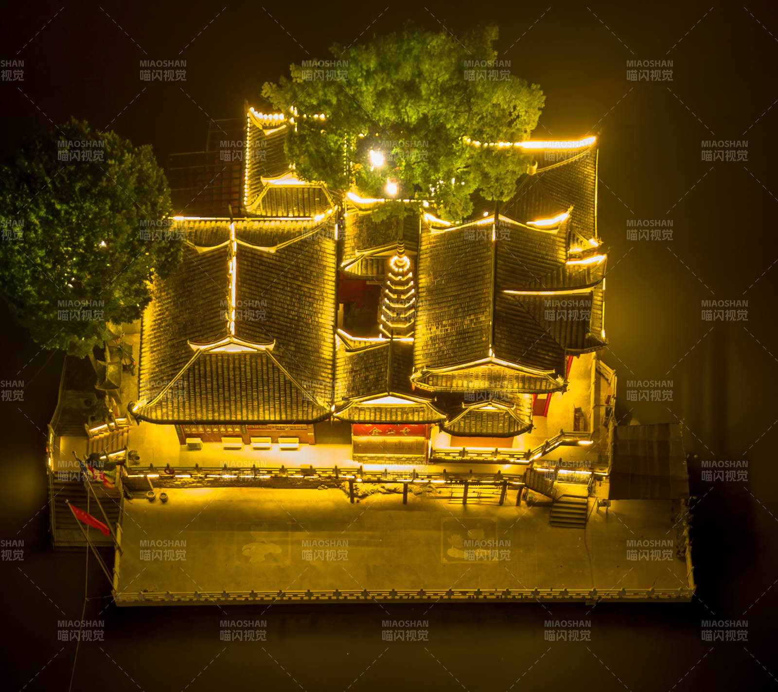 福州金山寺夜景古建筑图片