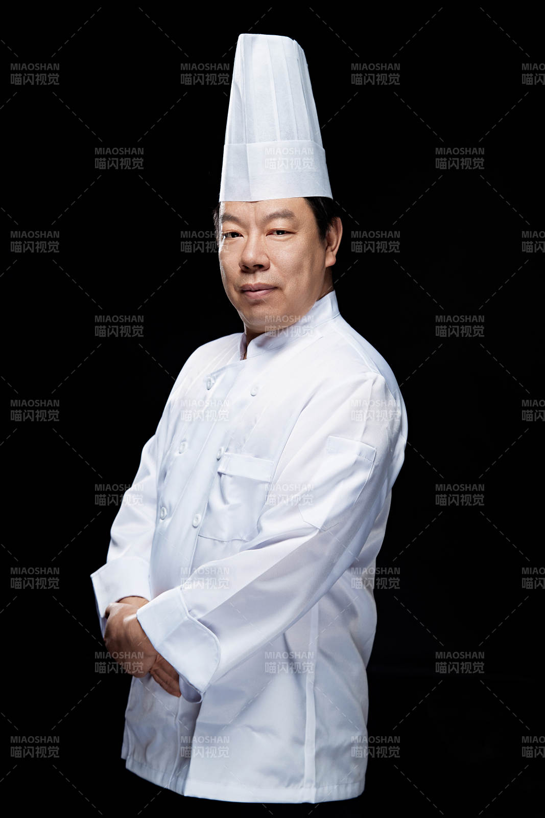 星级酒店面点厨师人物形象展示图片